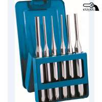 Wholesale 6pcs Steel Octagonal Handle Cylindrical Pin Punch Set with Metal Case Package