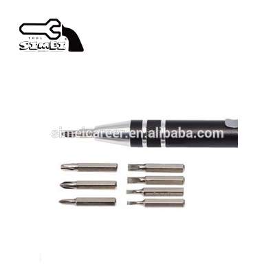 8 in1 Chrome-vanadium Steel Screwdriver Bit Set Packed in Pen-style Handle