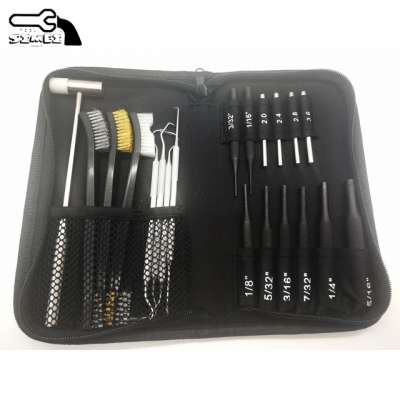 21-Piece Hammer Punch Set with Brushes and Picks In Soft Pouch Gunsmith Kit